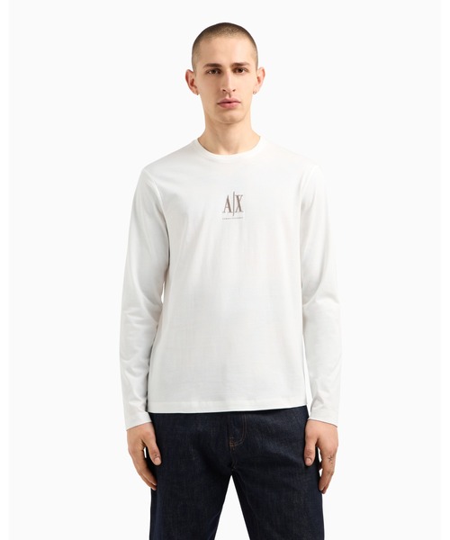 ARMANI EXCHANGE(アルマーニエクスチェンジ)の「【A|X アルマーニ エクスチェンジ】ICON 長袖クルーネックTシャツ/SLIM(Tシャツ/カットソー・メンズ・ブラック/ホワイト・XX-LARGE/X-SMALL/X-LARGE/SMALL/MEDIUM/LARGE)」の16枚目の写真