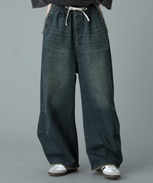 RUUBON | 【RUUBON】parachute fringe denim pants / パラシュートフリンジデニムパンツ(デニムパンツ)