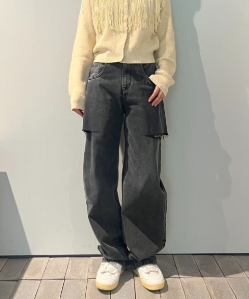 Maison Margiela(メゾンマルジェラ)の「Maison Margiela-women PANTS 5 POCKETS(デニムパンツ・レディース・ブラック・38/36)」の2枚目の写真