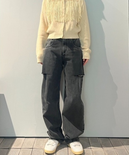 Maison Margiela(メゾンマルジェラ)の「Maison Margiela-women PANTS 5 POCKETS(デニムパンツ・レディース・ブラック・38/36)」の3枚目の写真