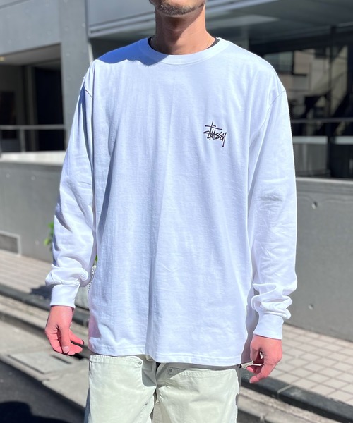 STUSSY(ステューシー)の「【STUSSY】ステューシー BASIC LOGO LONG SLEEVE ロゴ ロングスリーブ 長袖 Tシャツ(Tシャツ/カットソー・メンズ・ブラック/ホワイト・M/L/XL)」の4枚目の写真