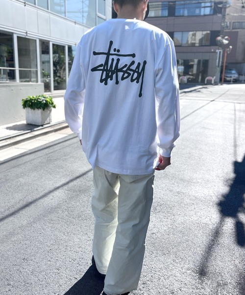 STUSSY(ステューシー)の「【STUSSY】ステューシー BASIC LOGO LONG SLEEVE ロゴ ロングスリーブ 長袖 Tシャツ(Tシャツ/カットソー・メンズ・ブラック/ホワイト・M/L/XL)」の7枚目の写真