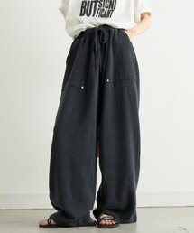 CIAOPANIC TYPY | 【UNISEX】ピグメント加工ワッフルイージーパンツ/WEB限定カラーあり(スウェットパンツ)