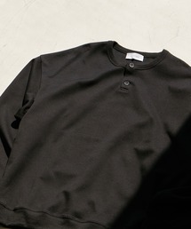 ADAM ET ROPE' | 【WEB限定】ヘビーウェイト ヘンリーネック ロングスリーブ Tシャツ / ルーズシルエット / ロングシーズン着用可能 / ユニセックス(Tシャツ/カットソー)