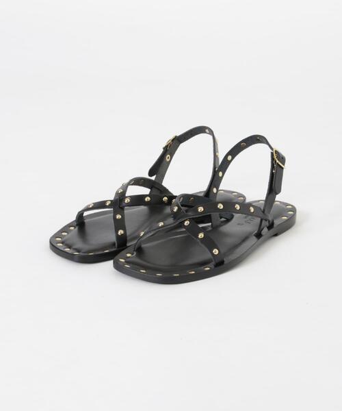 CORSO ROMA,9(コルソローマ)の「CORSO ROMA, 9 STUDS SANDAL(サンダル・レディース・ブラック・36/37/38)」の7枚目の写真