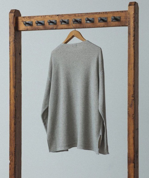 LIDNM(リドム)の「SILK BLEND WAFFLE LS-T(Tシャツ/カットソー・メンズ・ヘザーグレー・MEDIUM/LARGE)」の12枚目の写真