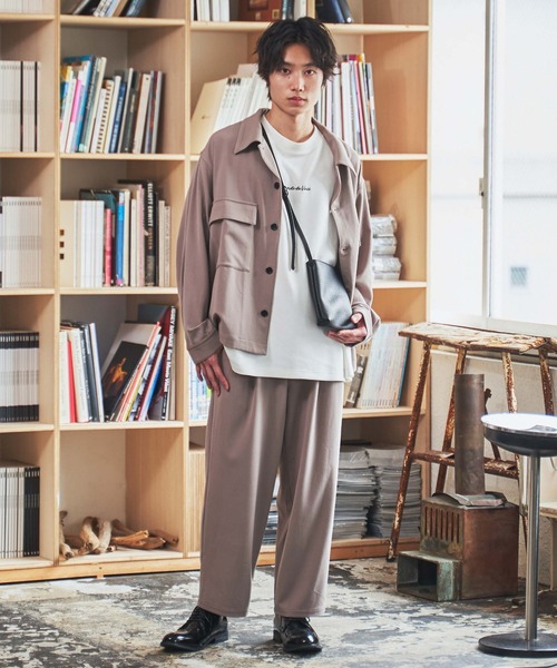 WEGO(ウィゴー)の「WEGO/セミワイドスラックス(スラックス・メンズ・ベージュ/ブラック/ダークオレンジ・SMALL/LARGE/MEDIUM)」の15枚目の写真