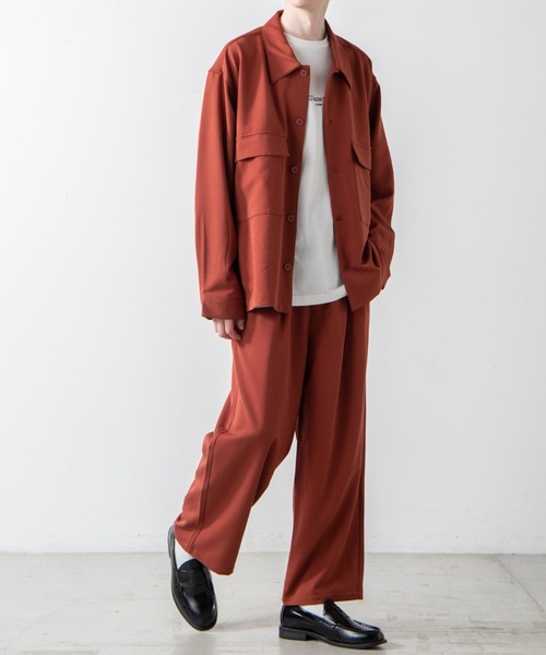 WEGO(ウィゴー)の「WEGO/セミワイドスラックス(スラックス・メンズ・ベージュ/ブラック/ダークオレンジ・SMALL/LARGE/MEDIUM)」の5枚目の写真