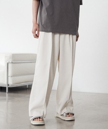 WYM LIDNM | HI TWISTED GABA WIDE TUCK SLACKS(スラックス)