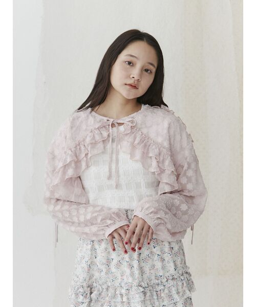 merry jenny(メリージェニー)の「ribbonシアーチェックtee(Tシャツ/カットソー・レディース・ブラック/オフホワイト・FREE)」の16枚目の写真