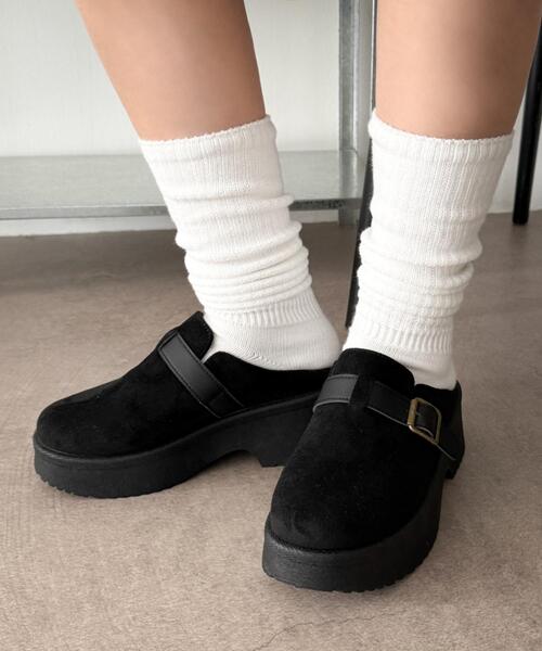 WEGO(ウィゴー)の「WEGO/ベルトデザインサボ(サンダル・レディース・ブラック/キャメル・SMALL/LARGE/MEDIUM)」の3枚目の写真