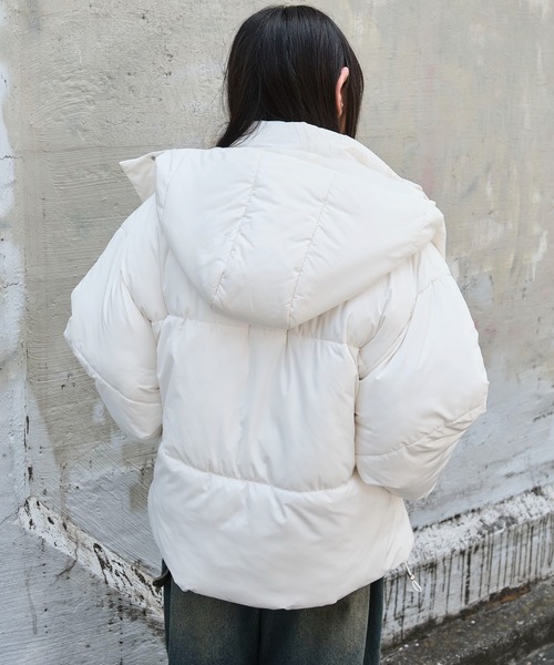 WEGO(ウィゴー)の「WEGO/2WAYフードパファーブルゾン(ダウンジャケット/コート・レディース・アイボリー/ブラック・SMALL/MEDIUM)」の12枚目の写真