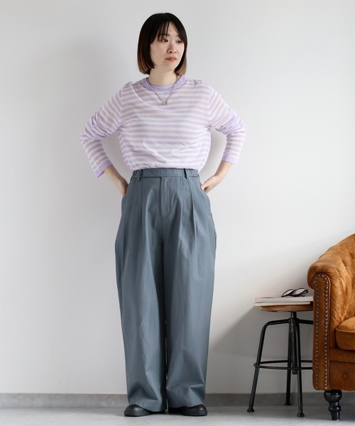 cepo(セポ)の「シアーニットカットソー(ニット/セーター・レディース・ホワイト/ピンク/キャメル/チャコール/イエロー/ラベンダー・M)」の18枚目の写真