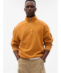 GAP | GAP アーチロゴ ハーフジップスウェット・トレーナー(ユニセックス)(スウェット)