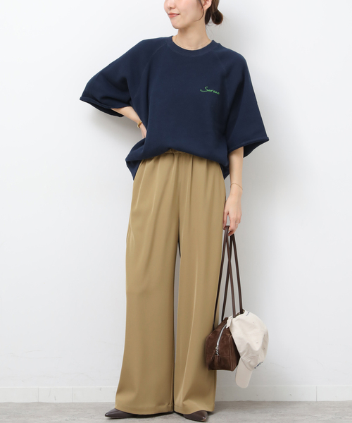 JOURNAL STANDARD relume(ジャーナルスタンダード レリューム)の「UVカット / 防シワ / 吸水速乾 ウォッシャブルヘビーツイルイージーワイド(その他パンツ・レディース・ベージュ/ブラック/チャコールグレー/ホワイト・36/38)」の9枚目の写真