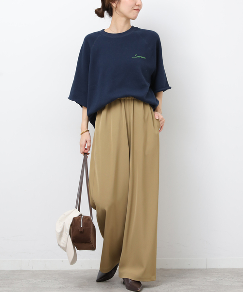 JOURNAL STANDARD relume(ジャーナルスタンダード レリューム)の「UVカット / 防シワ / 吸水速乾 ウォッシャブルヘビーツイルイージーワイド(その他パンツ・レディース・ベージュ/ブラック/チャコールグレー/ホワイト・36/38)」の10枚目の写真