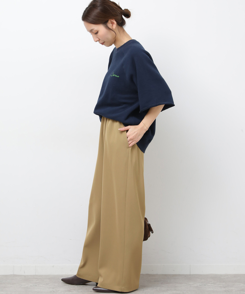 JOURNAL STANDARD relume(ジャーナルスタンダード レリューム)の「UVカット / 防シワ / 吸水速乾 ウォッシャブルヘビーツイルイージーワイド(その他パンツ・レディース・ベージュ/ブラック/チャコールグレー/ホワイト・36/38)」の12枚目の写真