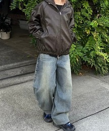 Chikashitsu + | 【Chikashitsu +】super buggy denim pants(デニムパンツ)