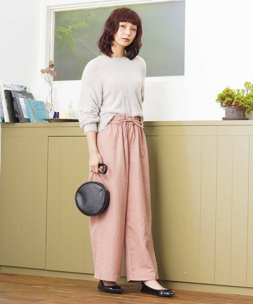 WEGO(ウィゴー)の「WEGO/ピーチサテンワイドパンツ(その他パンツ・レディース・ライトピンク/ブラック/サックスブルー/キャメル・MEDIUM/LARGE/SMALL)」の22枚目の写真