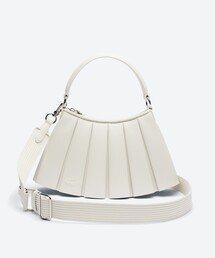 LACOSTE | LENGLEN レザープリーツハンドバッグ(ショルダーバッグ)
