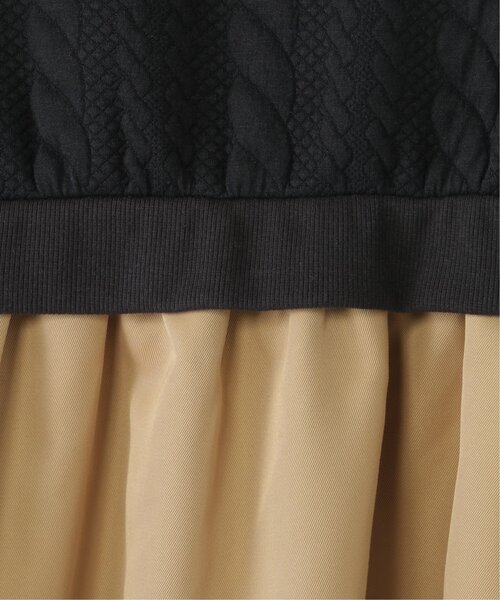 ikka(イッカ)の「フクレジャカードドッキングスカートワンピース(120~160cm)(ワンピース・キッズ・ブラック/ベージュ・120/130/140/150/160)」の13枚目の写真