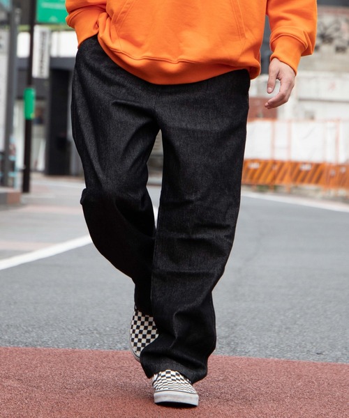 WEGO(ウィゴー)の「WEGO/デニムイージーパンツ(デニムパンツ・メンズ・ブラック/グレー/インディゴブルー/ライトインディゴブルー・SMALL/MEDIUM/LARGE)」の5枚目の写真