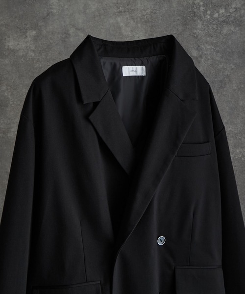 ADRER(アドラー)の「TR w cloth loose tailored double jacket / TRダブルクロスルーズテーラードダブルジャケット(テーラードジャケット・メンズ・ブラック/ブラウン系1/グレー/ブラック系1/ブラック系2・XS/S/M/L)」の14枚目の写真