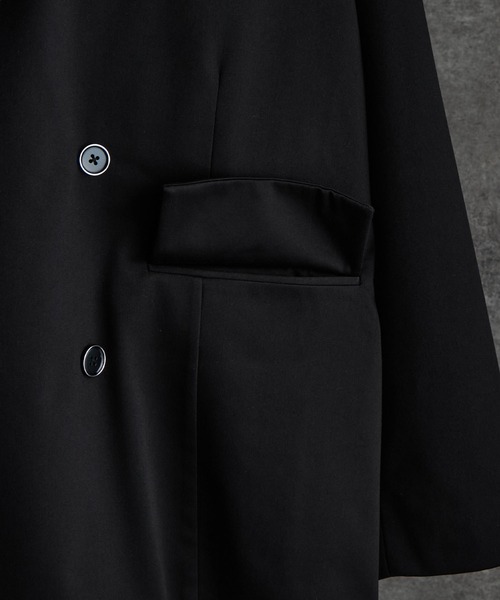 ADRER(アドラー)の「TR w cloth loose tailored double jacket / TRダブルクロスルーズテーラードダブルジャケット(テーラードジャケット・メンズ・ブラック/ブラウン系1/グレー/ブラック系1/ブラック系2・XS/S/M/L)」の8枚目の写真