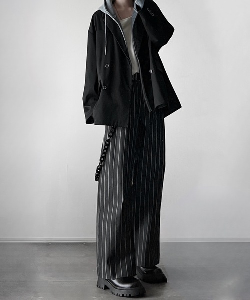 ADRER(アドラー)の「TR w cloth loose tailored double jacket / TRダブルクロスルーズテーラードダブルジャケット(テーラードジャケット・メンズ・ブラック/ブラウン系1/グレー/ブラック系1/ブラック系2・XS/S/M/L)」の19枚目の写真