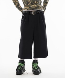 WISH FOR EVER | HEAVY WEIGHT 2 TUCK STUDS DESIGN SWEAT SHORTS / ヘビーウェイト2タックスタッズデザインスウェットショーツ(スウェットパンツ)