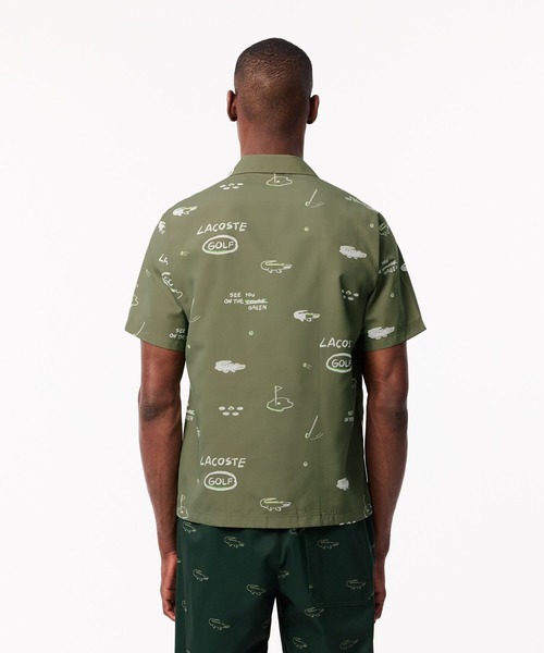 LACOSTE(ラコステ)の「ウルトラドライ オープンカラー総柄シャツ / 開襟シャツ(シャツ/ブラウス・メンズ・ホワイト/ネイビー/カーキ/ブルー・38/40/39/41)」の8枚目の写真