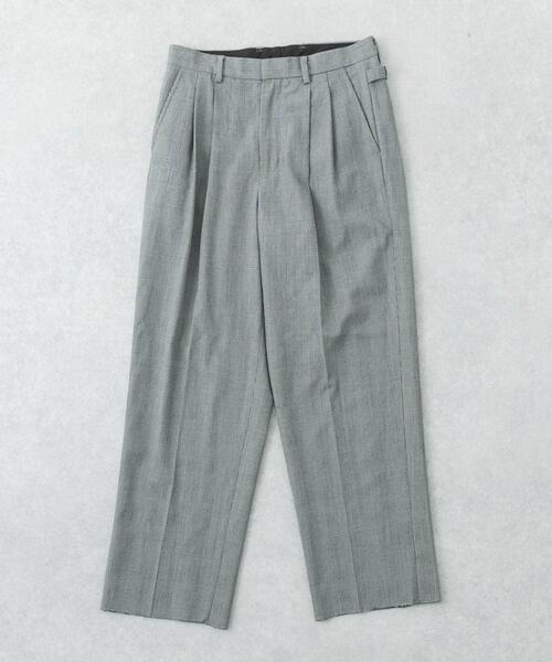 URBAN RESEARCH(アーバンリサーチ)の「new basic HIGH TWIST WOOL TROUSER(その他パンツ・メンズ・ブラック/チェック・MEDIUM/LARGE/X-LARGE)」の1枚目の写真