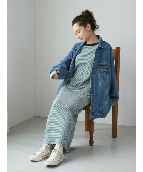 Ungrid(アングリッド)の「ビッグシルエットデニムジャケット(デニムジャケット・レディース・ブラック/ブルー/インディゴブルー/ブラウン・FREE)」の20枚目の写真
