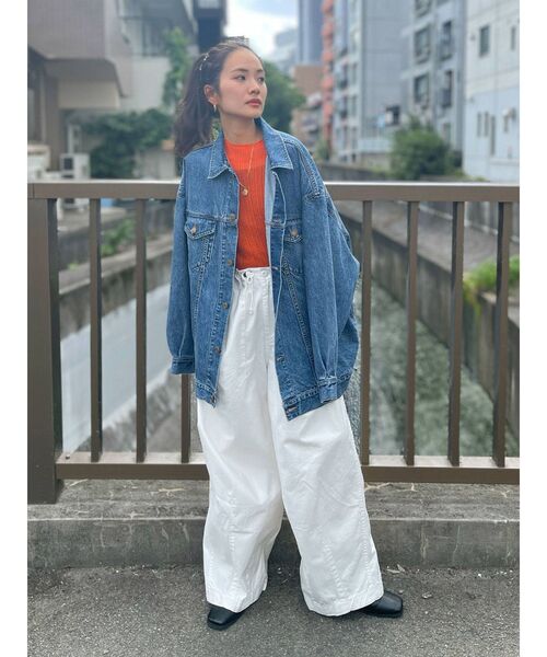 Ungrid(アングリッド)の「ビッグシルエットデニムジャケット(デニムジャケット・レディース・ブラック/ブルー/インディゴブルー/ブラウン・FREE)」の22枚目の写真