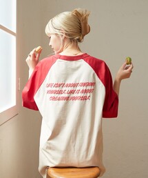 FREAK'S STORE | 【限定展開】w/ the Parks/ウィズザパークス　LIFE…発泡 back print raglan tee/バックプリントラグランTシャツ(Tシャツ/カットソー)