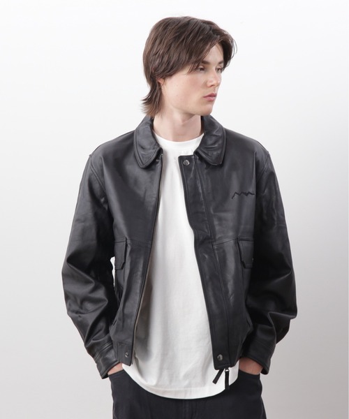 MANASTASH(マナスタッシュ)の「MANASTASH/マナスタッシュ/LEATHER MOTOR BLOUSON/レザーモーターブルゾン(ブルゾン・メンズ・ブラック・M/L/XL)」の1枚目の写真