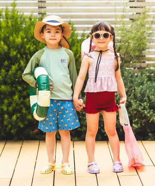 BEAMS mini(ビームスミニ)の「セパレート フリル スイムウェア 2026SS(100~130cm)プール 水遊び(水着・キッズ・イエロー系その他4/ピンク・L(120-130)/M(110-120)/S(100-110))」の6枚目の写真