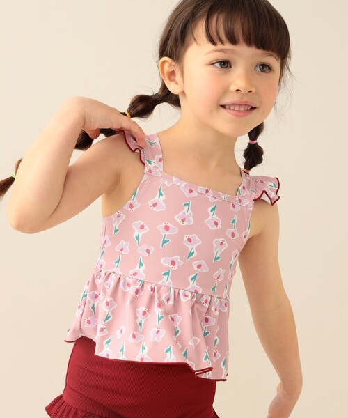 BEAMS mini(ビームスミニ)の「セパレート フリル スイムウェア 2026SS(100~130cm)プール 水遊び(水着・キッズ・イエロー系その他4/ピンク・L(120-130)/M(110-120)/S(100-110))」の9枚目の写真