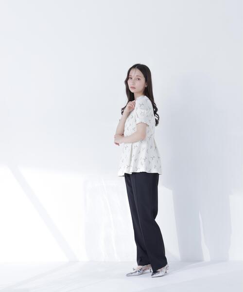 NATURAL BEAUTY BASIC(ナチュラルビューティーベーシック)の「ラメ刺繍ペプラムブラウス(シャツ/ブラウス・レディース・ホワイト系その他/イエロー系その他/グレー系その他・MEDIUM/SMALL)」の20枚目の写真