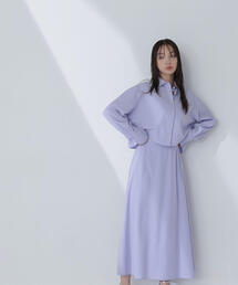 NATURAL BEAUTY BASIC | ◇クロップドシャツ&フレアスカート(シャツワンピース)