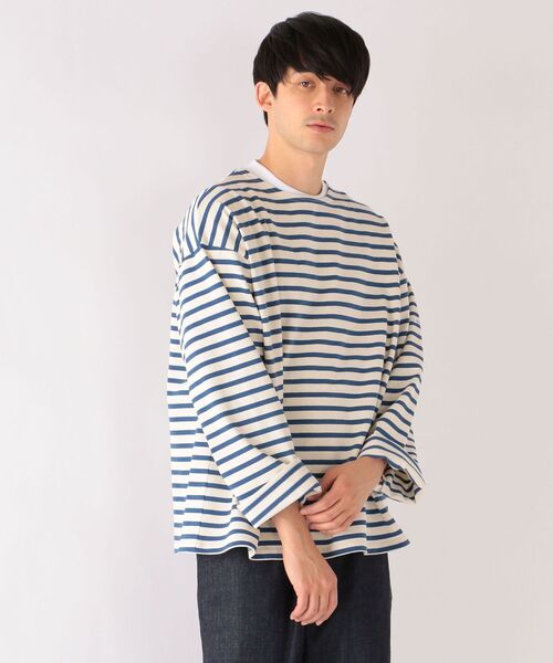 SHIPS any(シップス エニィ)の「ORCIVAL: コットン ロード クルーネック ロンT/カットソー(Tシャツ/カットソー・メンズ・ネイビー/グレー/ブルー・3/4)」の16枚目の写真