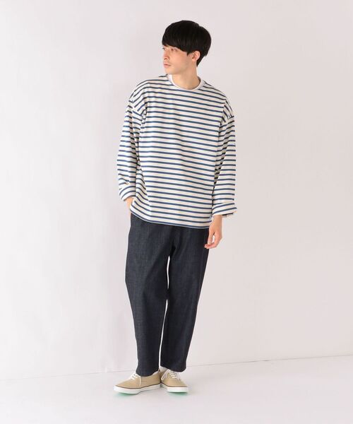SHIPS any(シップス エニィ)の「ORCIVAL: コットン ロード クルーネック ロンT/カットソー(Tシャツ/カットソー・メンズ・ネイビー/グレー/ブルー・3/4)」の21枚目の写真