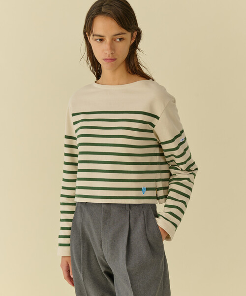 ORCIVAL(オーシバル)の「ORCIVAL | ラッセル ボートネッククロップドTシャツ WOMEN(Tシャツ/カットソー・レディース・ブルー系その他/ベージュ系その他/ブルー系その他5・2/1)」の13枚目の写真