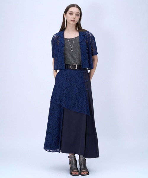 HARE(ハレ)の「カイキンレースチャイナシャツ(HARE)(シャツ/ブラウス・レディース・ホワイト/ブラック/ネイビー/オレンジ/ダークブルー・FREE)」の13枚目の写真