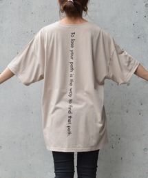 MATCH&more | バック縦プリントオーバーサイズ半袖Tシャツ(Tシャツ/カットソー)