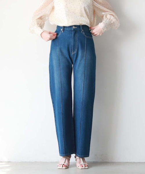 archives(アルシーヴ)の「センターシームデニムパンツ(デニムパンツ・レディース・ブルー/サックスブルー・SMALL/MEDIUM)」の21枚目の写真