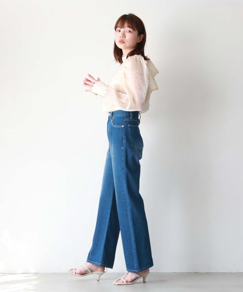 archives(アルシーヴ)の「センターシームデニムパンツ(デニムパンツ・レディース・ブルー/サックスブルー・SMALL/MEDIUM)」の22枚目の写真