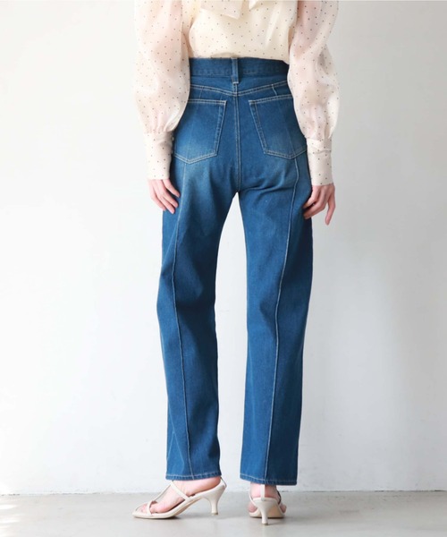archives(アルシーヴ)の「センターシームデニムパンツ(デニムパンツ・レディース・ブルー/サックスブルー・SMALL/MEDIUM)」の19枚目の写真