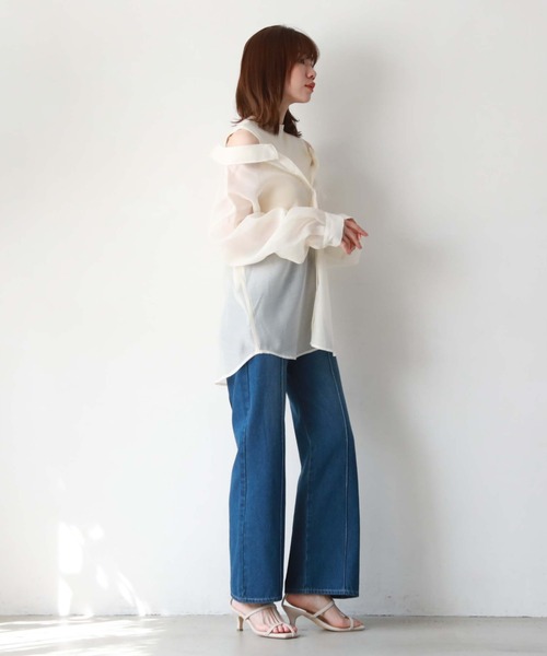 archives(アルシーヴ)の「センターシームデニムパンツ(デニムパンツ・レディース・ブルー/サックスブルー・SMALL/MEDIUM)」の20枚目の写真