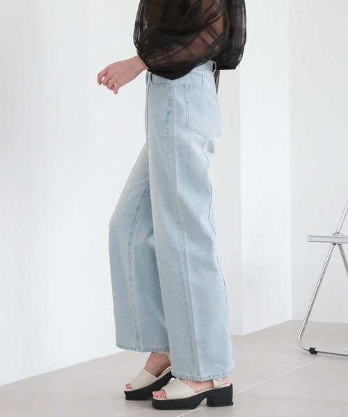 archives(アルシーヴ)の「センターシームデニムパンツ(デニムパンツ・レディース・ブルー/サックスブルー・SMALL/MEDIUM)」の4枚目の写真